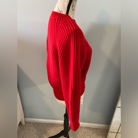 Alexander McQueen red knit cashmere and wool sweater size small - Picture 6 of 9